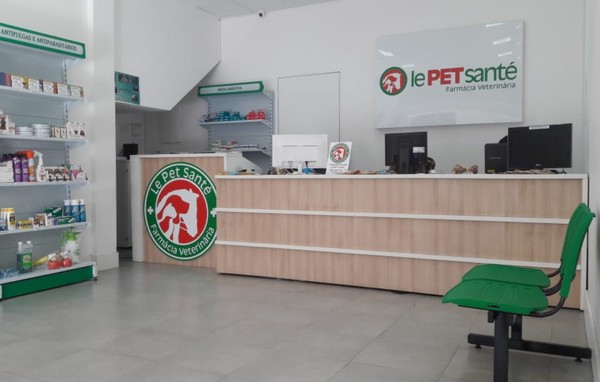 Recepção da Le Pet Santé - atendimento em farmácia veterinária